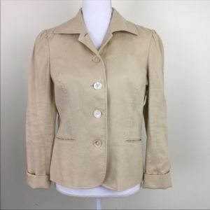 SOLD Lauren Ralph Lauren Cream Long Sleeve Linen Jacket